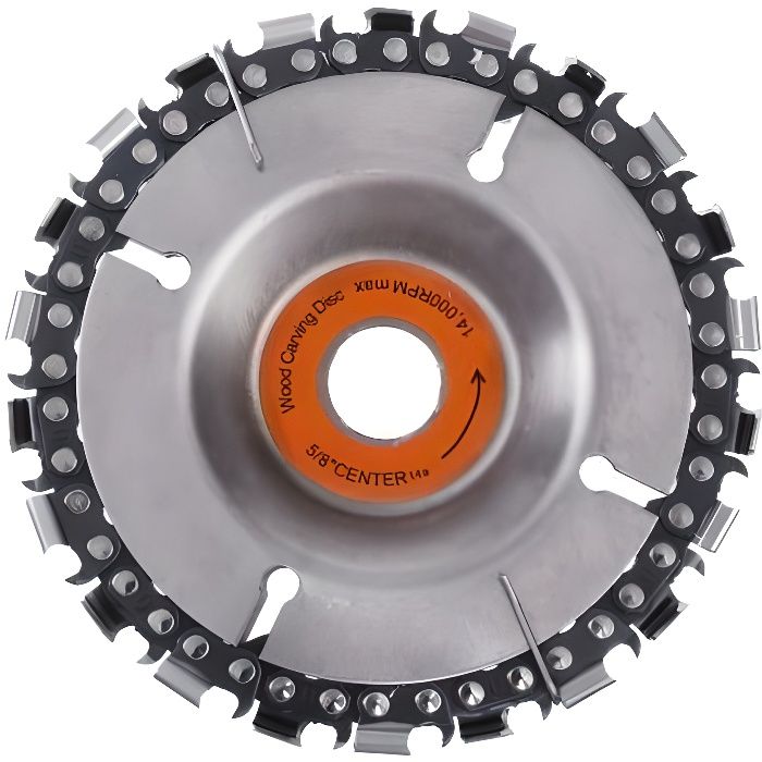 Lot De 2 Disques Pour Meuleuse 100mm - 22 Dents - Scie à Chaîne Pour Bois - Acier Carbone - Neuf
