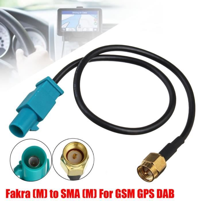 Câble,Adaptateur d'antenne Fakra Z (M) à SMA (M), câble de connecteur pour voiture GSM GPS DAB 21.5cm, 1 [C650131694]