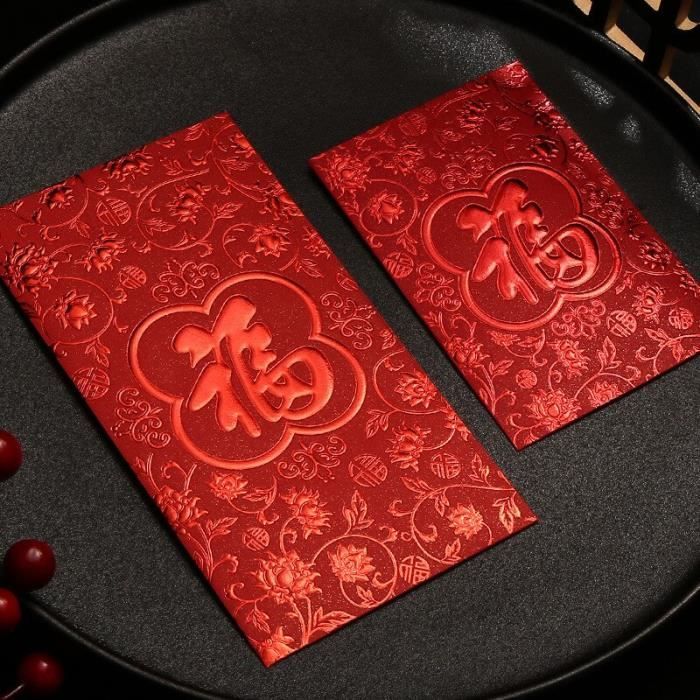 7 -Enveloppe rouge pour nouvel an chinois, enveloppe pour mariage