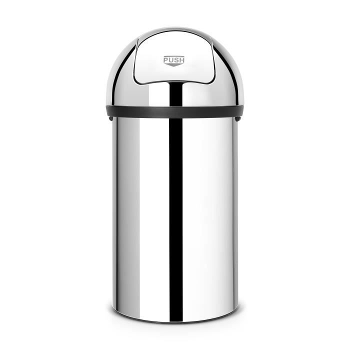 BRABANTIA Poubelle Push bin 60L Acier brillant Cdiscount Maison