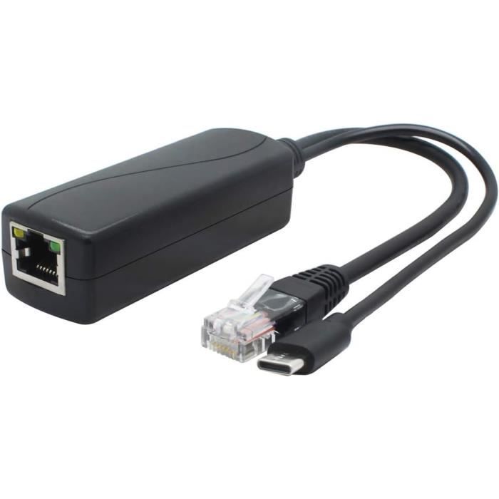 Séparateur PoE Actif 48V Vers 5V 2.4A - Alimentation Par Ethernet Pour Caméras IP - RJ45
