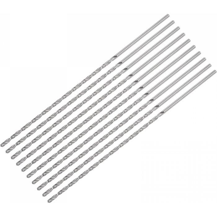 5 Forets Hélicoïdaux 1.3mm Tige Extra-longue 65mm - Pour Aluminium, Neufs Uxcell
