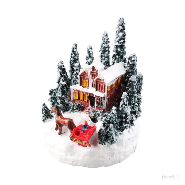 Décoration de Noël - Noname - Village illuminé - Résine - 5x5x7cm - Intérieur