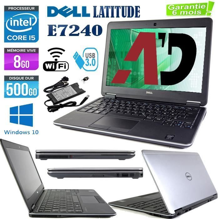 Top achat PC Portable Dell Latitude E7240 Core i5 8Go 500Go pas cher