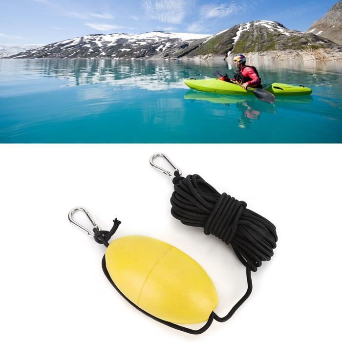 Lot De 2 Bouées De Kayak Flottantes En PVC Jaune - Accessoires De Sécurité Nautique