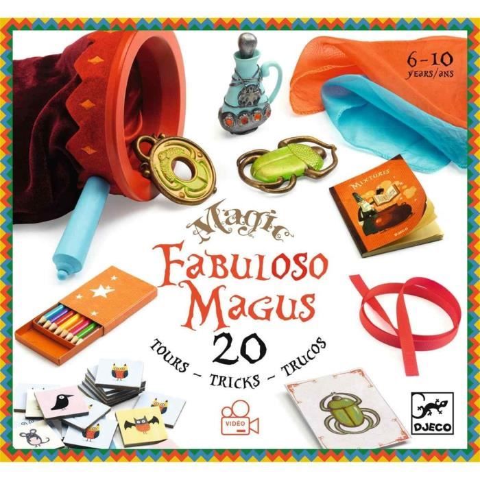 Coffret de magie - DJECO - Fabuloso Magus - 20 tours - Enfant - Orange