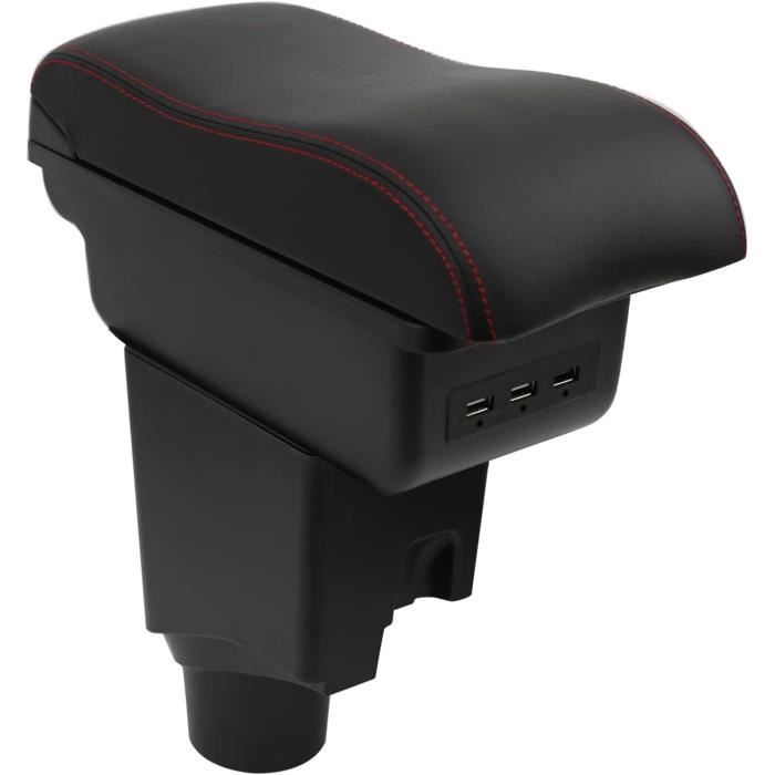 Accoudoir Central Pour Toyota Yaris 2015-2024 Avec Compartiment De Rangement - Console Organiseur Noir Et Blanc