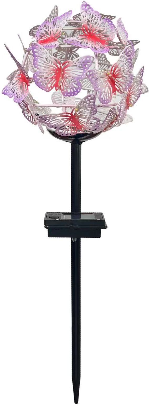G2623 Décoration solaire Jardin Nuée de Papillons 42 cm 24 LED chaud