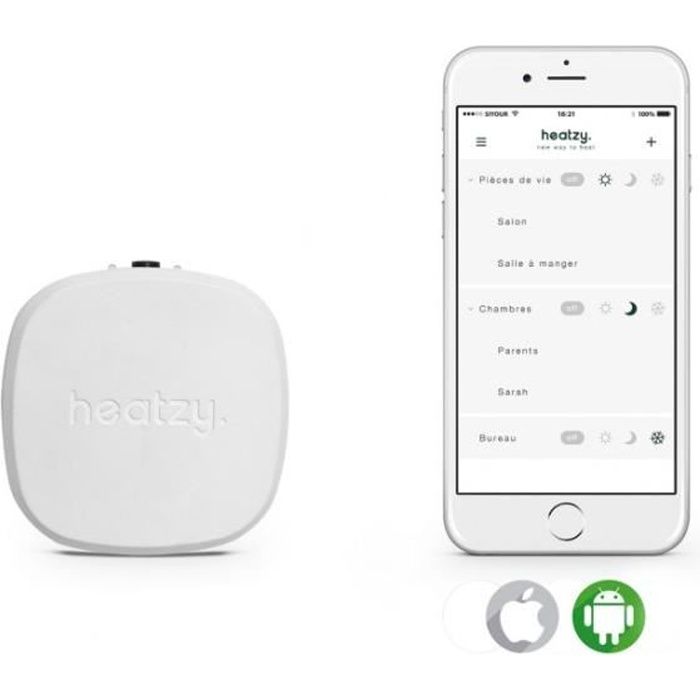 HEATZY Module connecté - Pour radiateur électrique, pilotage depuis application