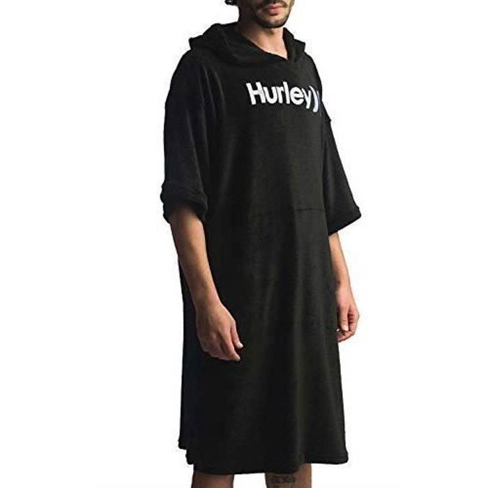 Hurley M ONE&ONLY PONCHO Serviettes Homme Noir FR : M (Taille Fabricant : M)