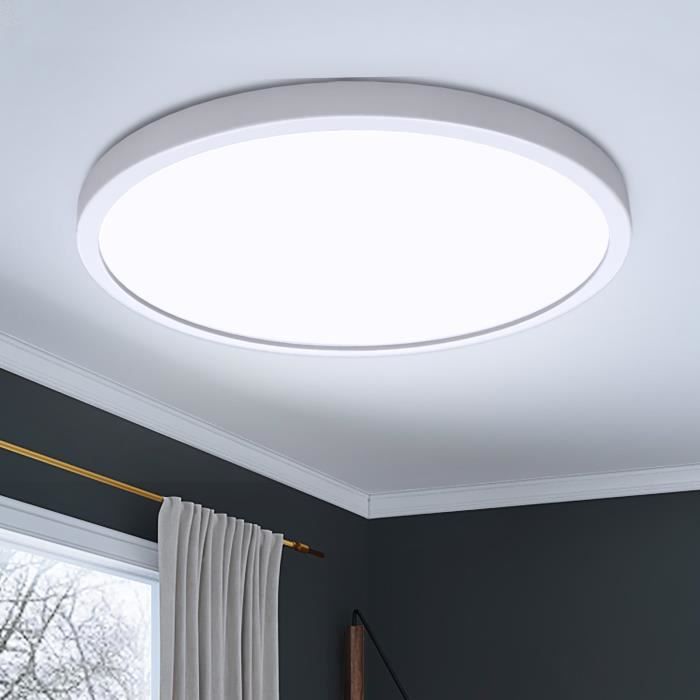 Plafonnier LED Kimjo - Ø 30cm * H 2.1cm - Rond - 28W 6500K Blanc