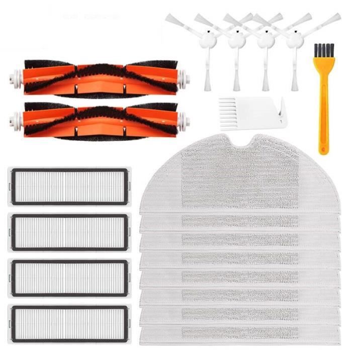 Kit De Remplacement Pour Robot Aspirateur R10 - Support Et Serpillères Microfibre (environ 275 X 115 Mm), Compatible Redkey