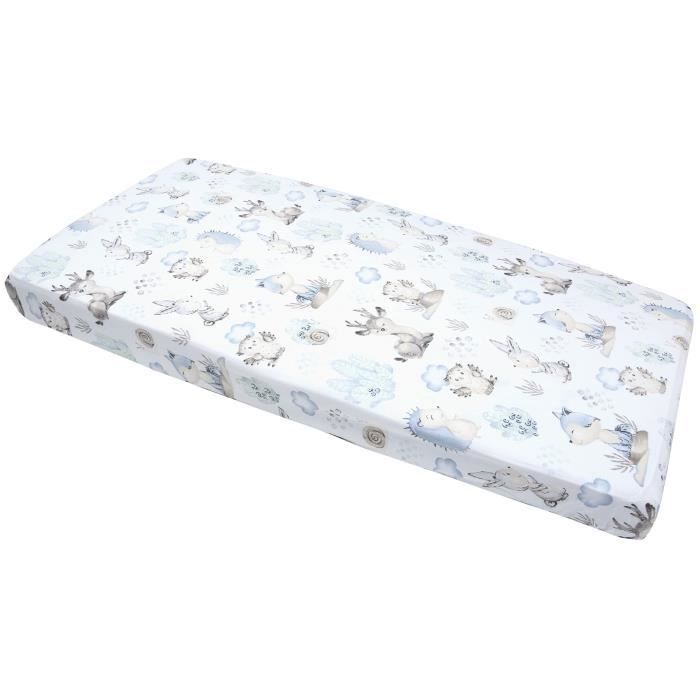 Drap Housse Bébé 60x120cm Motif Papillon 3D - Microfibre Douce Respirante Pour Berceau - 4