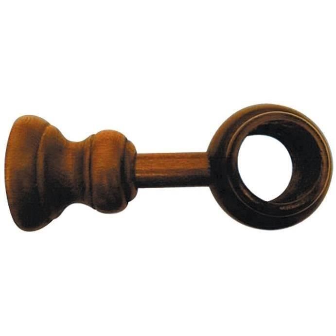 Support réglable - D: 35 mm - 9 à 12 cm - noyer