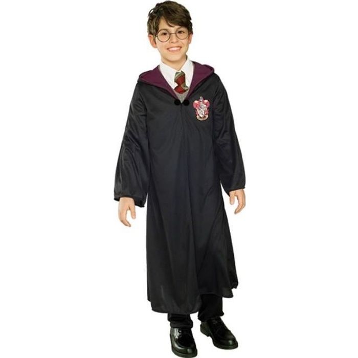 Déguisement enfant Harry Potter - RUBIES - Robe noire ample - Écusson Poudlard - Licence Harry Potter