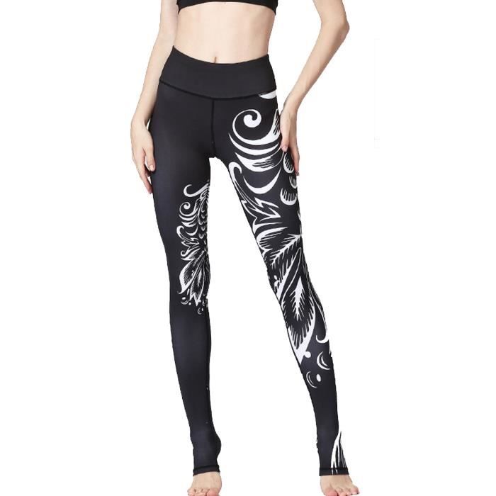 Legging De Sport Femme Pantalon Yoga À Motif Collant Pour Fitness Elastique  Respirant Skinny Sechage Rapide Pilate Course Hk 66 - Cdiscount  Prêt-À-Porter