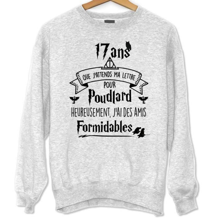 Sweat Anniversaire 17 Ans Que J Attends Ma Lettre Pour Poudlard Heureusement Que J Ai Des S Gris Achat Vente Sweatshirt Cdiscount Sweat Anniversaire 17 Ans Que J Attends Ma Lettre Pour Poudlard Heureusement Que J Ai Des S Gris Achat Vente Sweatshirt Cdiscount