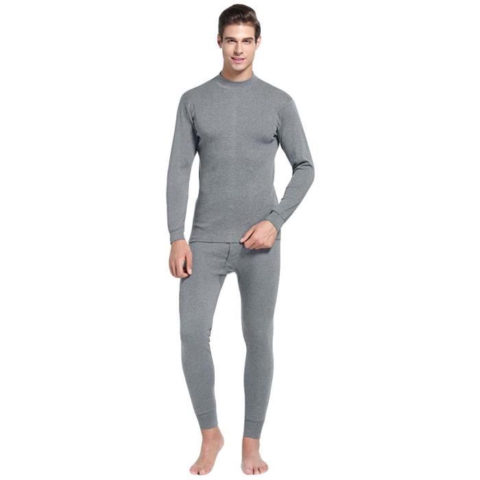 Sous-v/êtements thermiques /à manches courtes col en V pour homme 2 couleurs 4 tailles