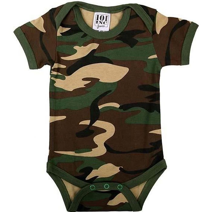 BODY / BARBOTEUSE BEBE MANCHES COURTES CAMOUFLAGE WOODLAND 101 INC JUNIOR  CAMOUFLAGE WOODLAND - Cdiscount Prêt-à-Porter