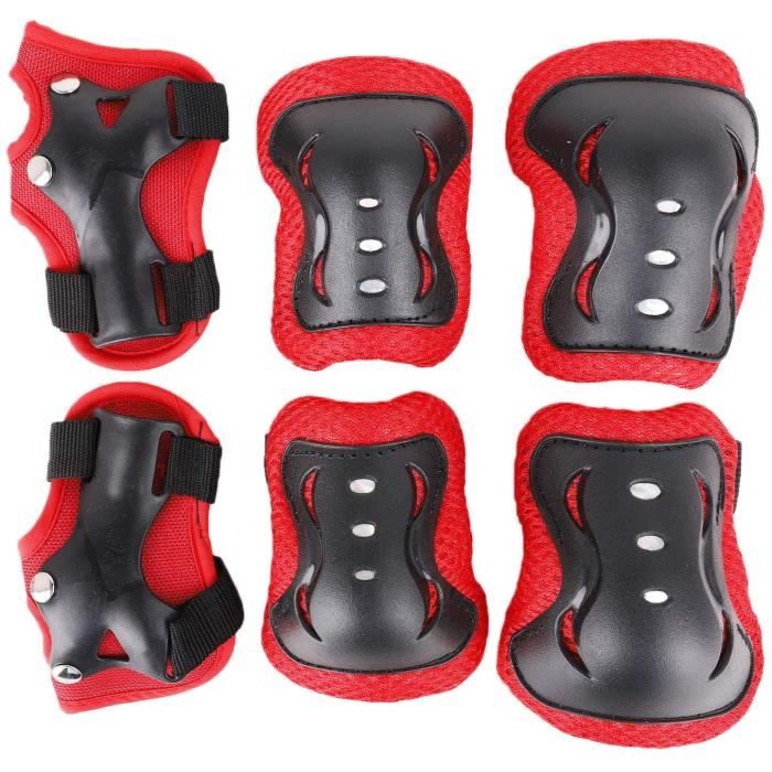 roller protections pour vélo coudières équipement de protection 6 en 1 avec genouillères skateboard protège-poignets Amusingtao Ensemble de genouillères