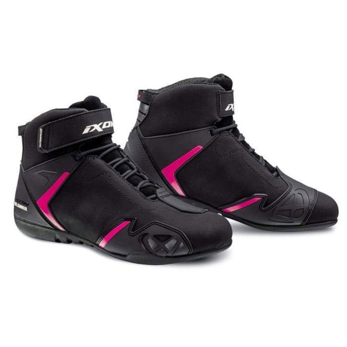 Chaussures moto femme Ixon gambler waterproof - noir/fushia - 37