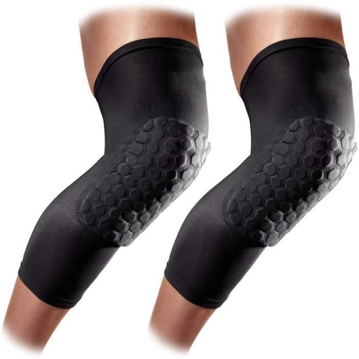 Genouillère de Compression,Jambière Genouillère Extensible Protection,pour  Sport Basketball Volleyball Football Rugby (XL)noir - Cdiscount Sport