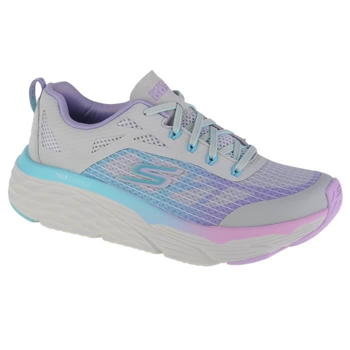 chaussures de running skechers max cushioning elite - even stride - femme - grise