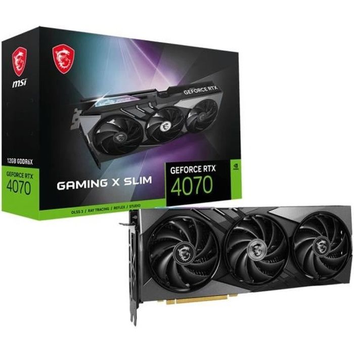 MSI - Carte Graphique - GeForce RTX 4070 GAMING X SLIM 12G