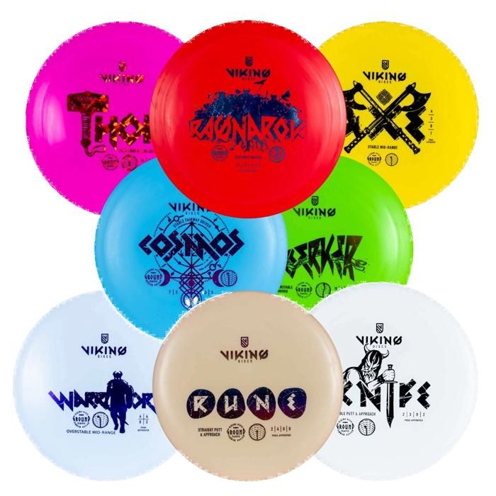 Viking Discs Ground Disc Golf Set 8 Disques de Frisbee pour Toutes