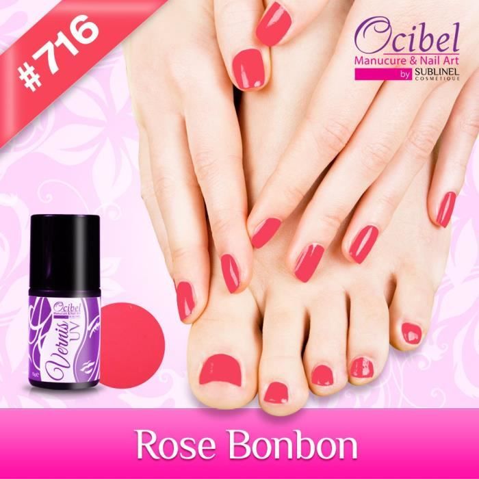 Vernis à Ongles Pailleté Rose Bonbon - Marque Petugons - 15 Ml - Neuf