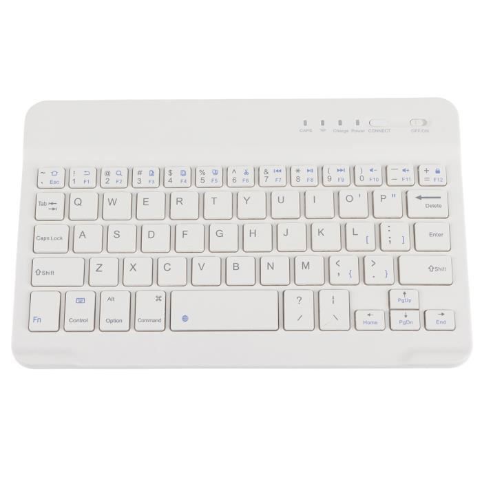 OMABETA clavier Bluetooth sans fil Clavier Bluetooth Ultra fin avec pieds en ciseaux 7 pouces saisie informatique ordinateur
