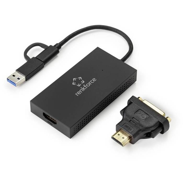 Carte graphique externe RENKFORCE 5 Go USB A USB C HDMI™ DVI