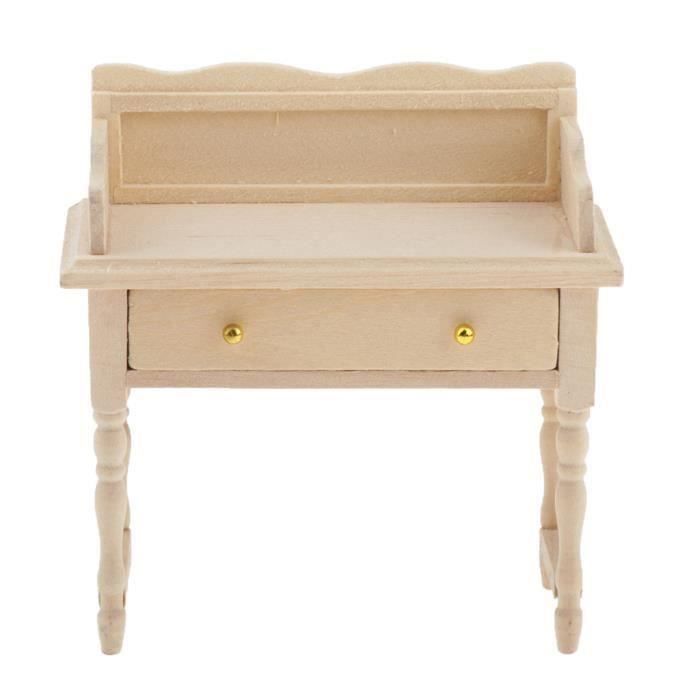 Mini Bureau & Fauteuil Ordinateur Maison De Poupée – Ensemble Gris Réaliste, Accessoire Déco & Jeu Imaginatif