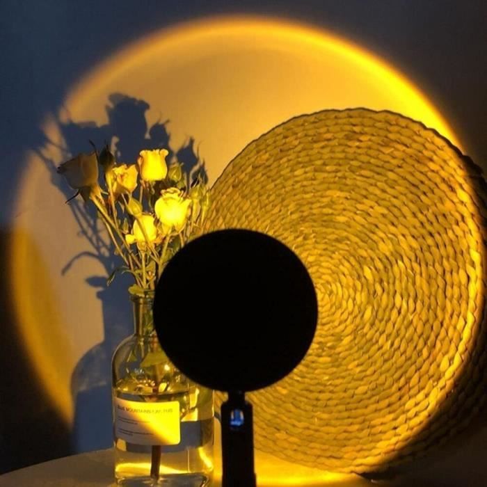 Lampe a poser,Sunset Light Lampadaire LED Lumière d