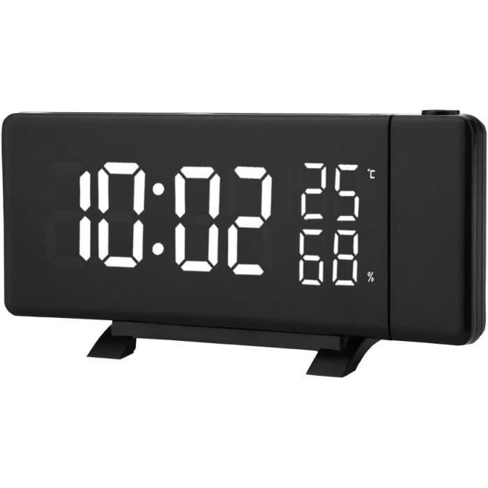 Réveil numérique LCD pliable avec calendrier et station météo