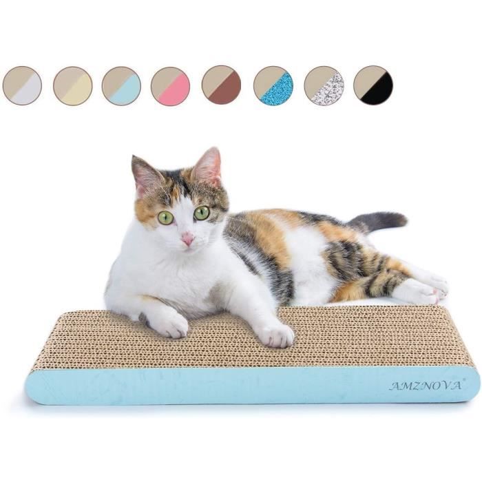 Carton à Gratter Double Face Pour Chat - Avec Herbe à Chat - Tapis Griffoir + Couchage - Écologique Et Réversible - 11