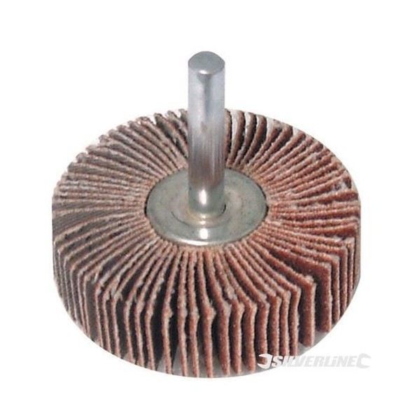 Roue De Ponçage Silverline 993031 - 40mm Grain 80 - Arbre 6mm - Pour Perceuse/meuleuse