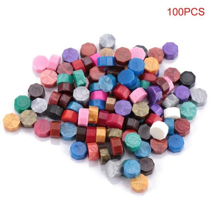 Sceau De Cire,Perles De Cire À Cacheter,Cires Adhésifs,Octogonal,Rétro