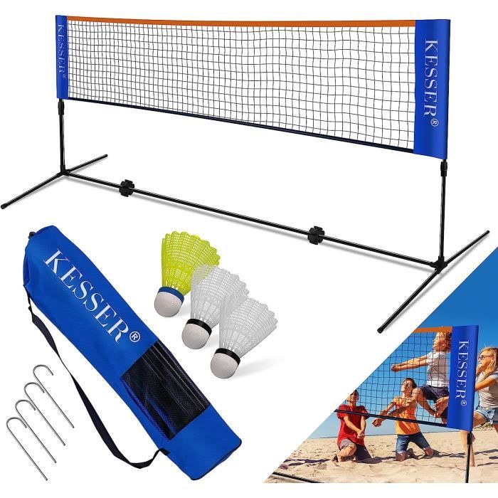 Filet De Badminton/volley Pliable - Portable, Réglable - Pour Tennis, Pickleball - 6,7 X 0,91 M - Installation Facile - 3