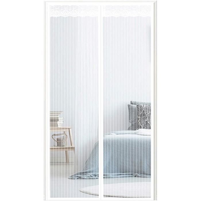 Rideau Automatique Moustiquaire Porte Fenetre Magnétique 196 X 180 Cm Sans Perçage Rideau De Porte Anti Mouche Pour Couloirs, Portes, Patio, Noir Fermeture De Porte Automatique