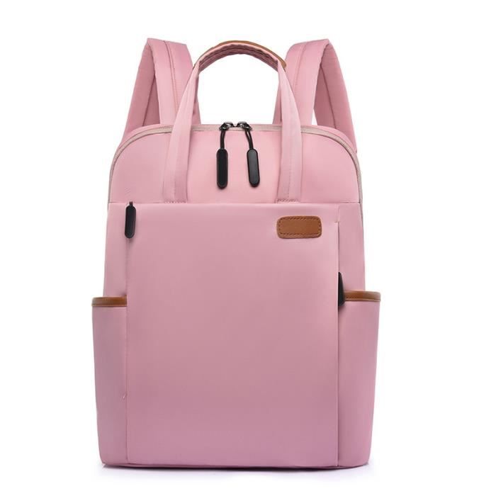 Sac à Dos Métallisé Imprimé Rose - Pour Ordinateur Portable Jusqu'à 17" - Toile Polyester 340g - Bretelles Réglables - Idéal école, Voyage, Sport - 4