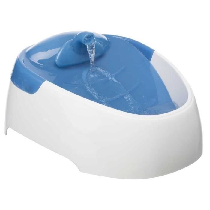 Fontaine à boire TRIXIE Duo Stream - Plastique - 1L - 20 × 12 × 23 cm - Blanc et bleu