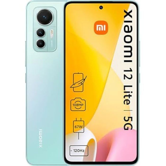 Smartphone - Xiaomi - 12 Lite - 6 Go RAM - 128 Go - LTE - Double SIM - Lecteur dempreintes digitales