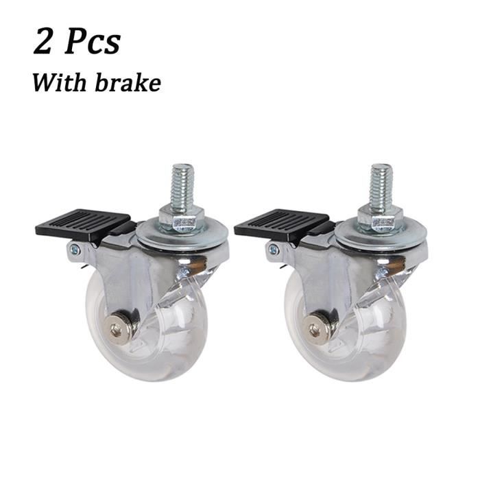 8mm Filetage 40mm-roue de 2 chaises pivotantes à 360°roulette