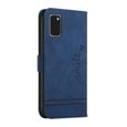 Housse Samsung Galaxy A41 avec Support PU Cuir Portefeuille Protection Sensation de confort Etui - Bleu-1