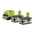 Tondeuse RYOBI 18V LithiumPlus Brushless - coupe 40cm - 2 batteries 4,0 Ah - 1 chargeur rapide - RY18LMX40A-240-1