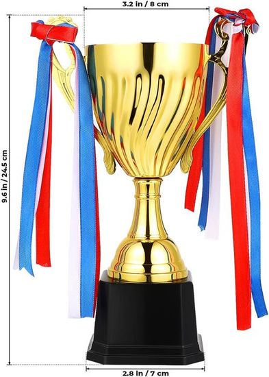 Trophée En Métal Doré 24 Cm – Coupe De Compétition Pour écoles, Sports, événements