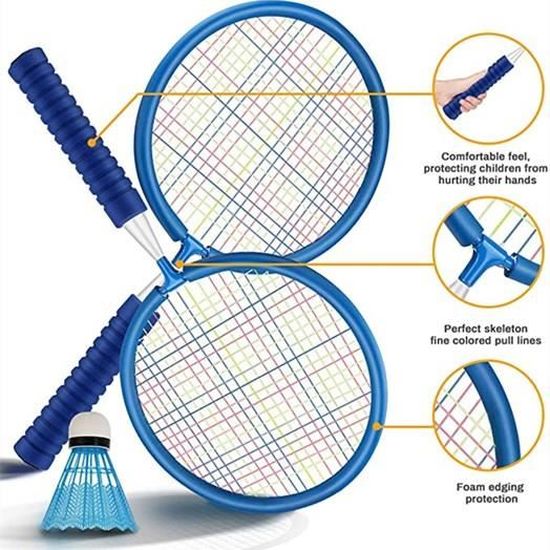 Lot De 6 Volants De Badminton Multicolores En Plastique – Pour Débutants, Enfants Dès 4 Ans – Accessoire Raquettes Outdoor