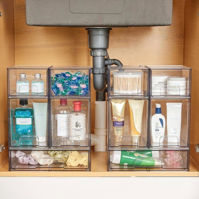 ARMOIRE DE CHAMBRE LAMEIDA Boîtes de Rangement Empilables en Plastique