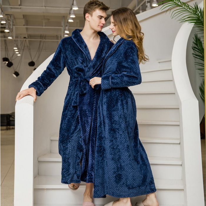 Velours Robes De Chambre Hommes Capuche Peignoir Velour